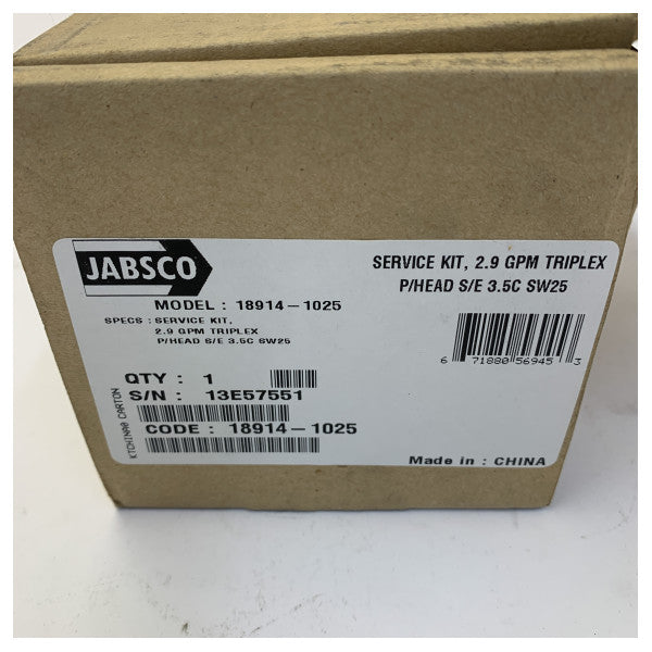 Jabsco 18914-1025 ポンプハウジングキット - ダイヤフラムポンプ交換部品