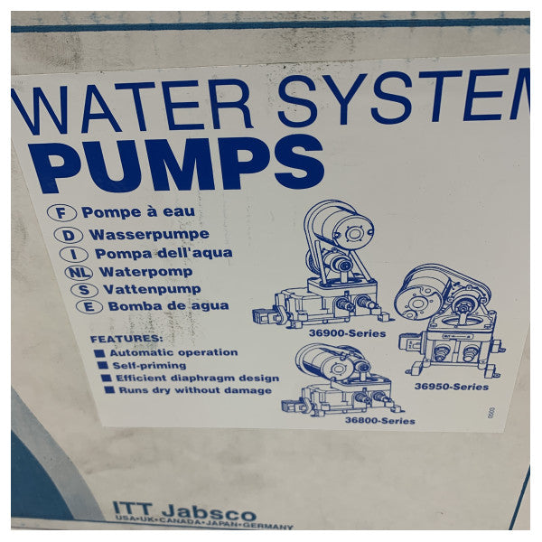 Pompa tal-ilma tax-xorb Jabsco PAR 36900-0200 Autoclave 12V