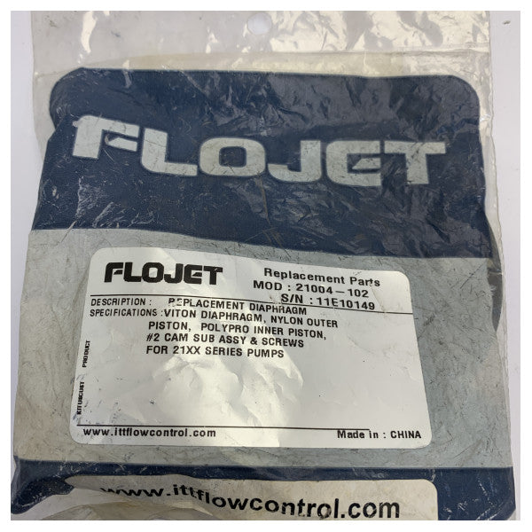 Flojet 21004-102 ダイアフラムキット(Viton/PP) - マリンポンプのスペアパーツ