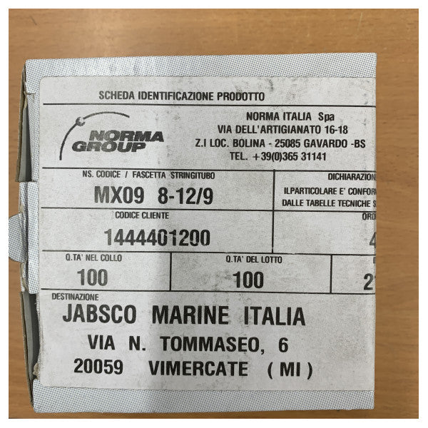 Opaska zaciskowa ze stali nierdzewnej W4 8-12 mm - szerokość 9 mm - odporna na korozję