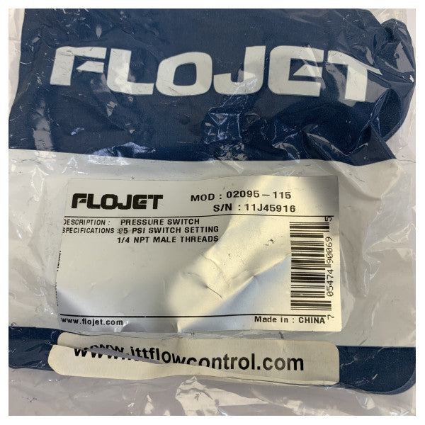 Flojet Pressure Switch Kit 95 PSI 1/4 NPT - 02095-115