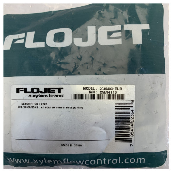 Flojet 20454031EUB G55/G58 złączka trójnikowa 1/4 ze stali nierdzewnej, prosta - Yacht Hardware