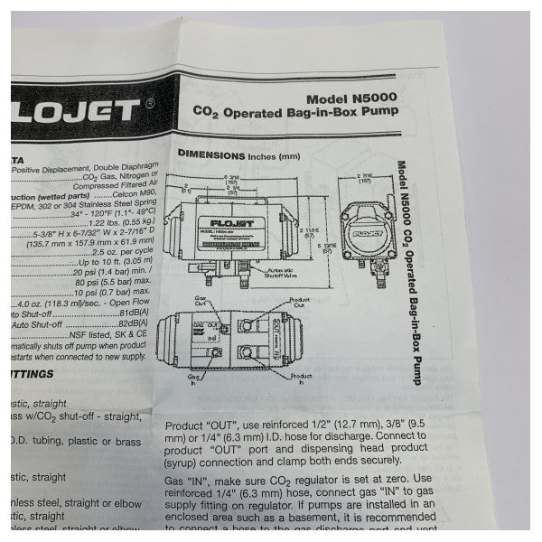 Flojet drikkepumpe - gassdrevet - N5000509