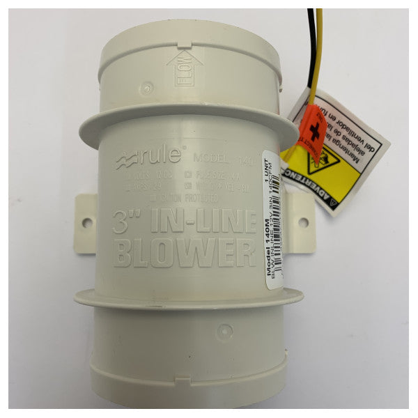 Rule 140M Ventilatore marino in linea da 3 pollici 12V per ventilazione sentina
