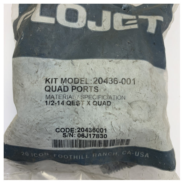 Flojet 20436001 Conector reto com espigão para mangueira e rosca macho de 1/2 polegada