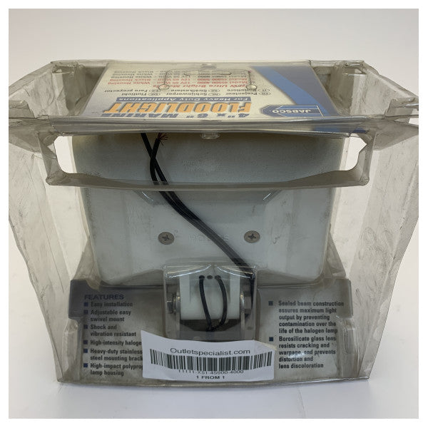 Jabsco 45900-4000 Marine Floodlight 12V White - Sealed Beam Searchlight