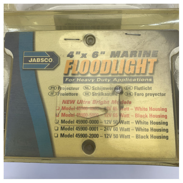 Jabsco 45900-5000 Marine strålkastare 12V svart - bred ljuskägla