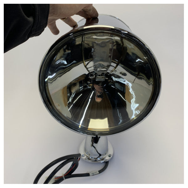 Jabsco 8-Calowy -62042-4006 Morska Lampa Poszukiwawcza 24V Chromowane Mocowanie Stałe