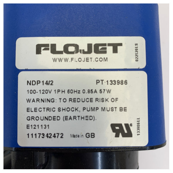 Flojet NDP14/2 Pompa Centrifugali bil-Magna ta' Drive Magneta 110V 1-60 3/8 NPT