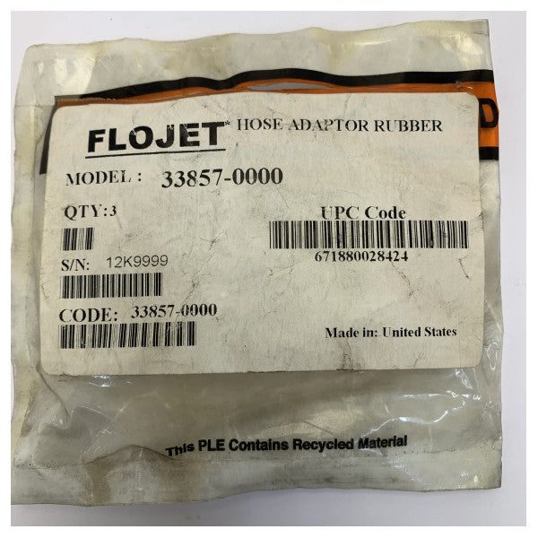 Adaptateur de tuyau droit Flojet 33857-0000