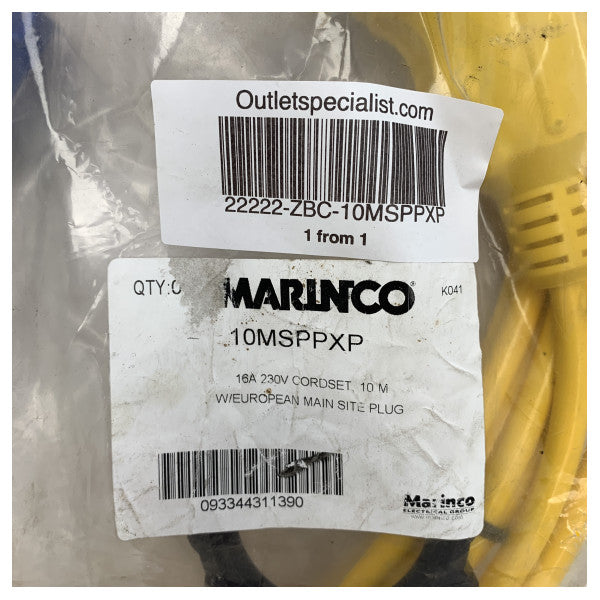 Marinco 10MSPPXP 10M 16A 230V kıyı güç kablosu kiti