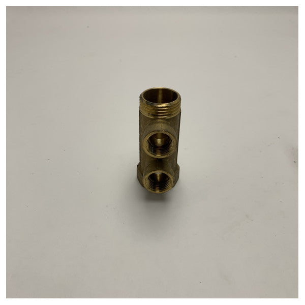 Durable 1/2 Inch Brass Dual Outlet Collector for Marine Cooling and Heating Systems