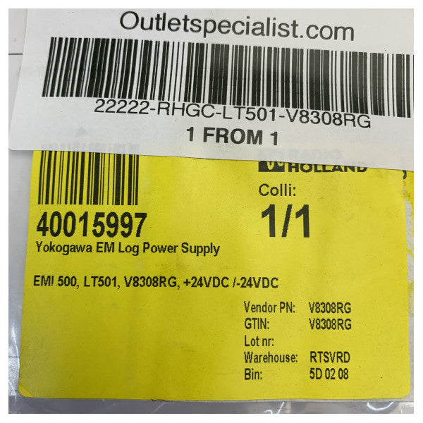 Yokogawa EML500 EM Log Power Supply Board LT501 V8308RG +/-24VDC