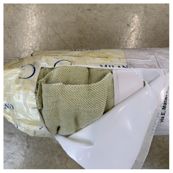 C and C Milano Castellino Twill Mache ホワイト グリーン 100% リネン 161572 - 4M