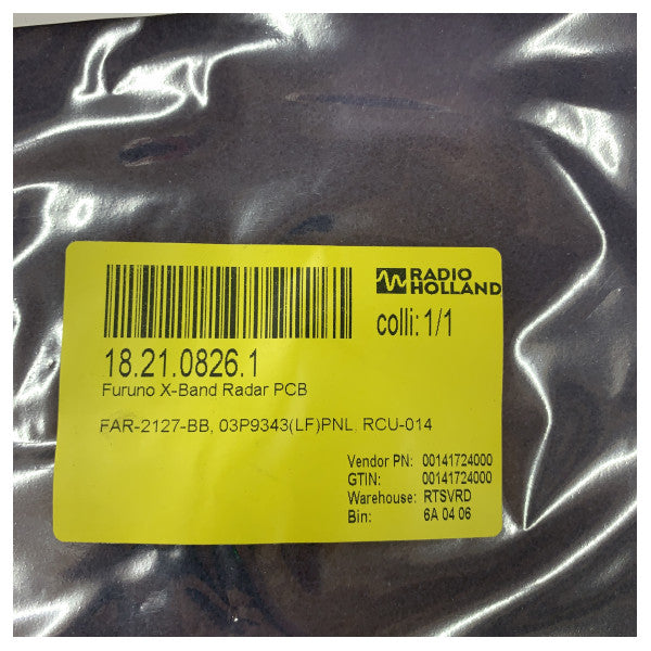 Furuno FAR-2127-BB X-діапазонна радарна плата PCB 03P9343(LF)PNL RCU-014 - не використовувалась