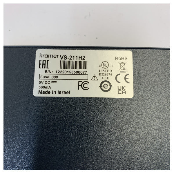 Kramer VS-211H2 4K HDR HDMI automatyczny przełącznik 2x1 HDCP 2.2 z możliwością zdalnego sterowania