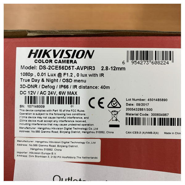 Dacom Dome HD -varifokaalinen meriturvakamera A1730348 - DS-2CE56D5T-AV