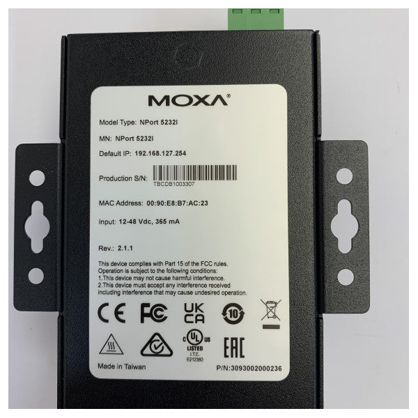 Argonics argoNPort5232i sarja-Ethernet-muunnin Trackpilotille