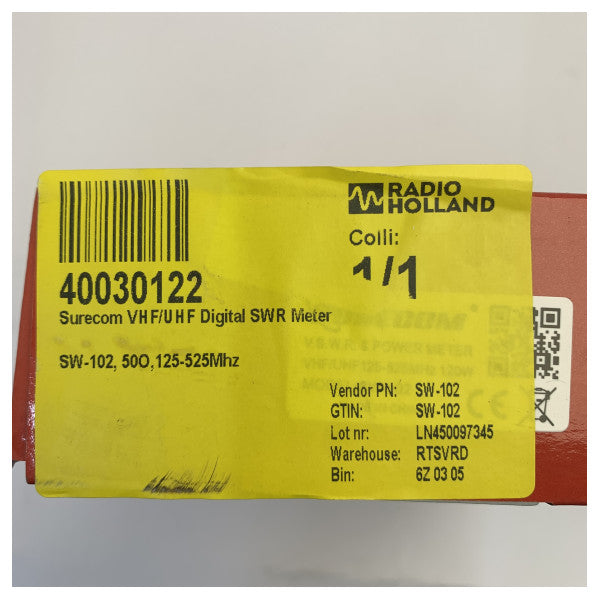 Surecom SW-102 cyfrowy miernik mocy VHF/UHF i SWR 125-525 MHz