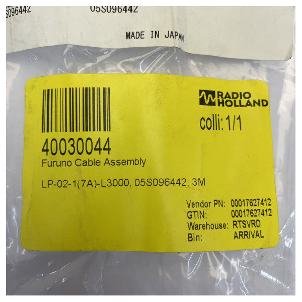 Furuno LP-02-1(7A)-L3000 kabelsæt 05S096442 3 m