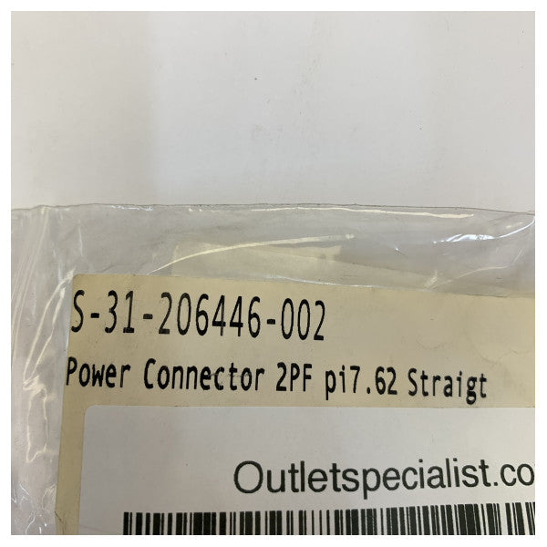 Connettore di alimentazione Cobham SAILOR VSAT per 100GX 800 900A 900B SatTV - 2 pin 7,62 mm