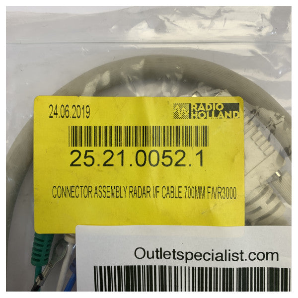 Furuno VR-3000 VDR radargränssnittskabelmontering 700 mm 24S0251-1, BNCx5 till D-Sub15