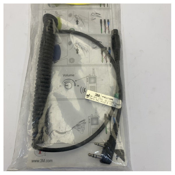 3M Peltor FLX2-36 Connection Cable for Kenwood 2-Pin Radios | Communication Accessory