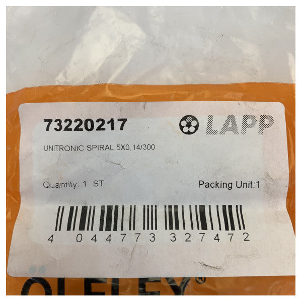 Lapp UNITRONIC SPIRAL 5x0.14mm² PUR Câble électrique spiralé 73220217 - Noir 250V