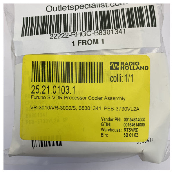 Furuno S-VDR sklop hladnjaka procesora VR-3000 VR-3010 B8301341 PEB-3730VL2A