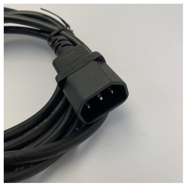 Cavo di alimentazione H05VV-F da C14 a C15 - 3x0,75 mm² 250 V/6 A - cavo di prolunga da 2 m