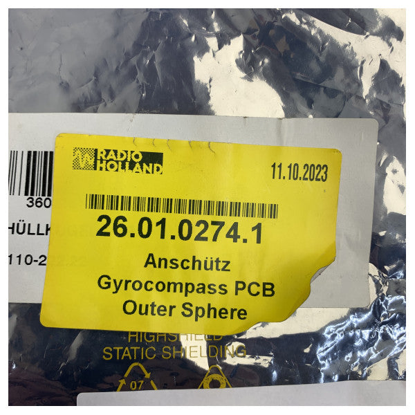 Raytheon Anschutz Standard 20 Jiroskop Pusula Dış Küre PCB 110-222.22
