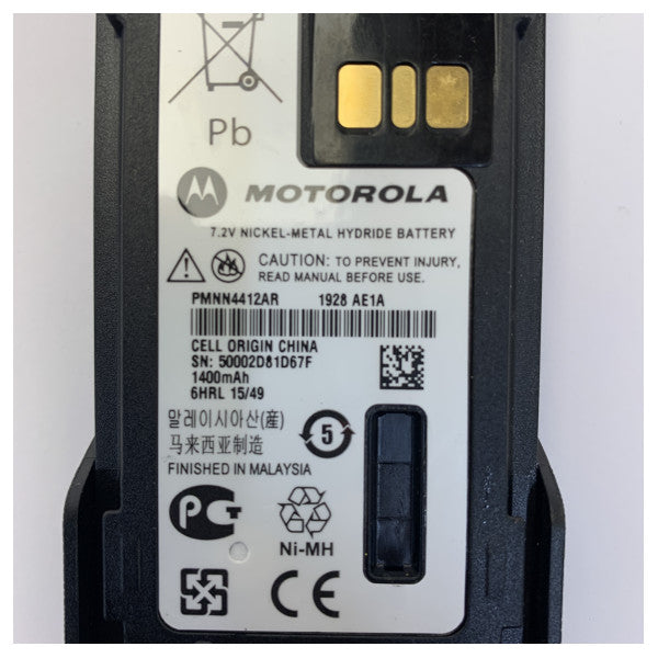 Motorola PMNN4412AR NiMH Battery 1400mAh for DP2000 & DP4000 Series