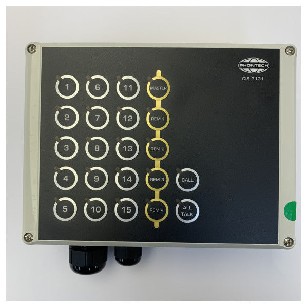 Phontech ICS-6200 Intercomunicador Marítimo W.T. Estação Remota 3131 | 15 linhas