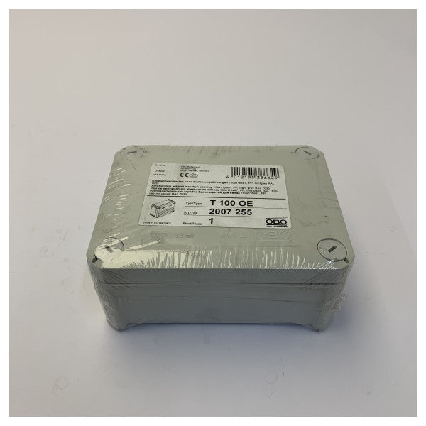 OBO Bettermann T 100 OE Scatola di derivazione 151x117x67mm grigio chiaro per cavi elettrici
