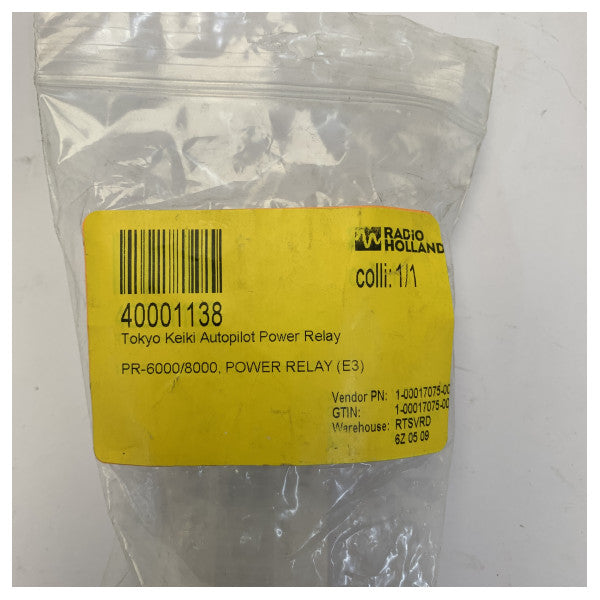 Tokyo Keiki PR-6000/8000 Autopilot Power Relay (E3)