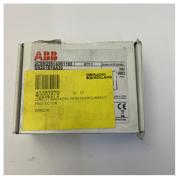 ABB DS201 B16 A30 RCBO Circuit Breaker 1P+N 16A 30mA Residual Current Breaker