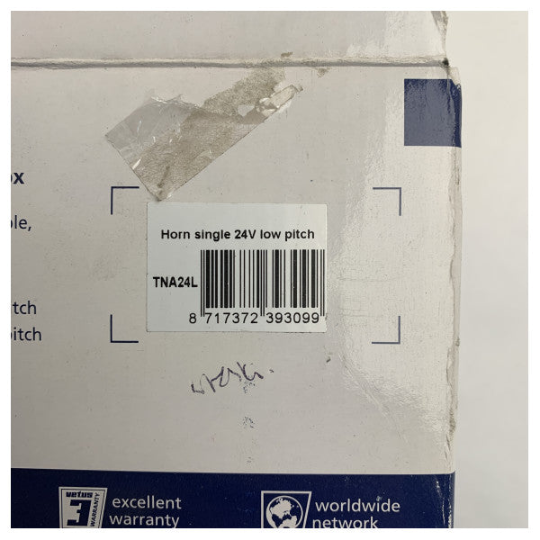 Vetus TNA24L 24V Enkelt Marinhorn i Rustfrit Stål Lav Tone