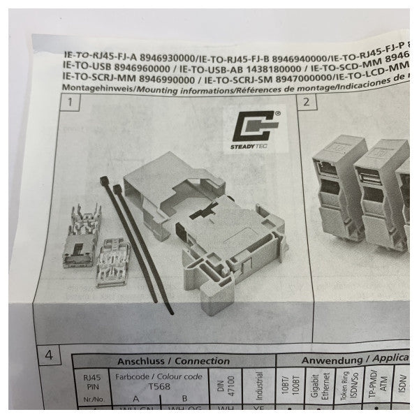 Комплект мережевого з’єднувача Ethernet STEADYTEC RS-RJ45