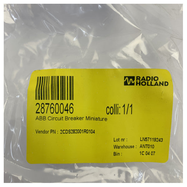 ABB 2CDS282001R0104 Автоматичний вимикач мініатюрний - для суднових та промислових електросистем