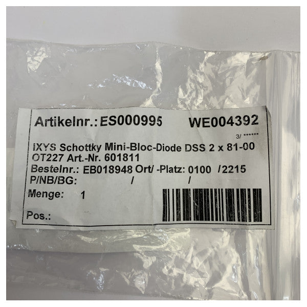 IXYS 601811 Marine ensretter-effektdiode - marines elektronik