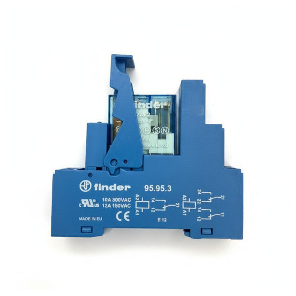 Finder Elektrisk relæ og sokkel EZ000814 - marinekvalitet plug-in-relæ