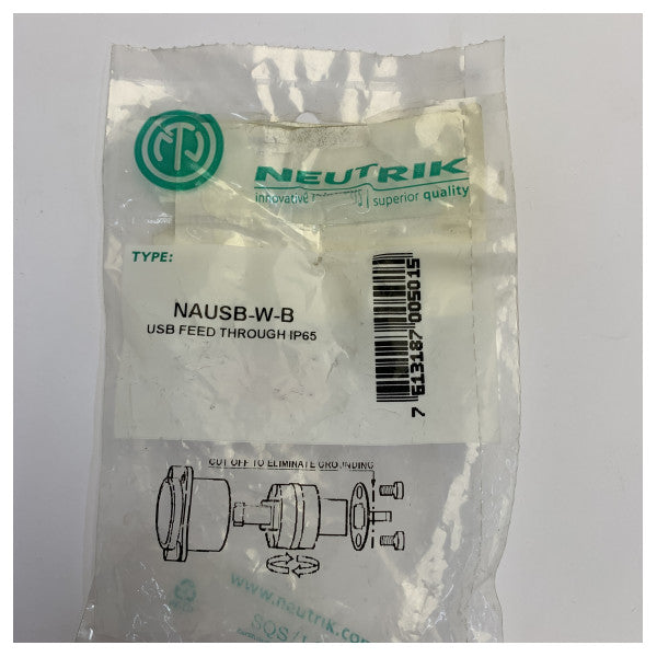 Neutrik NAUSB-W-B vändbar USB 2.0 panelmonterad kontakt