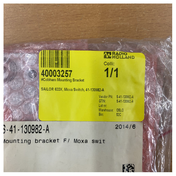 Cobham S-41-130982-A Deniz Montaj Braketi Plakası