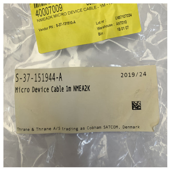 Cobham SATCOM BeCu Marine Elektroniği Kablosu S-37-151944-A