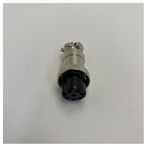 8-Pin Circular Marine Electrical Connector Sleeve Plug Threaded Lock - 42-243-98