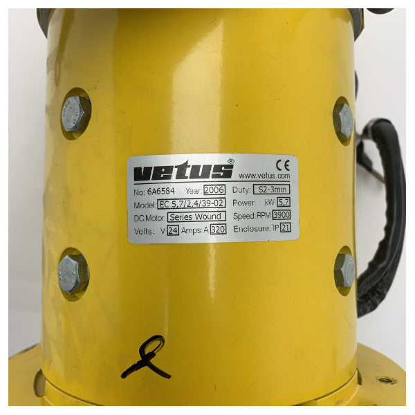 Vetus SET0159-G 5.7kW 24V Pomorski električni motor za BOW9524 potisnik