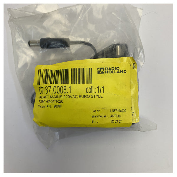 Switch Box RCH20-TR20 AC Power Adapter - 220VAC Euro Plug Marine Electronics