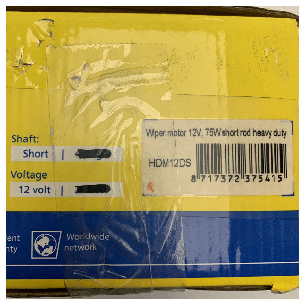 Vetus HDM12DS 12V Marine Windscreen Wiper Motor
