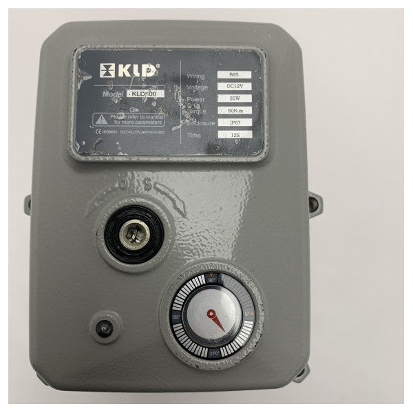 Atuador elétrico de válvula KLD 500-1 12V 50Nm IP67 de grau marítimo - elevado binário