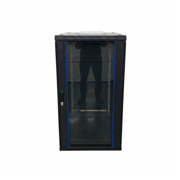 Q-Rack EMS68-22BK 22U 19インチ フロアスタンディング サーバーラック - 600x800mm ITキャビネット
